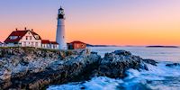 Cape Elizabeth Lighthouse in Cape Elizabeth, Maine, USA