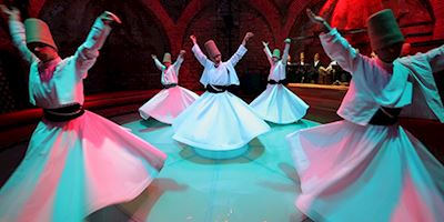 Whirling Dervishes performing in Istanbul, Turkey